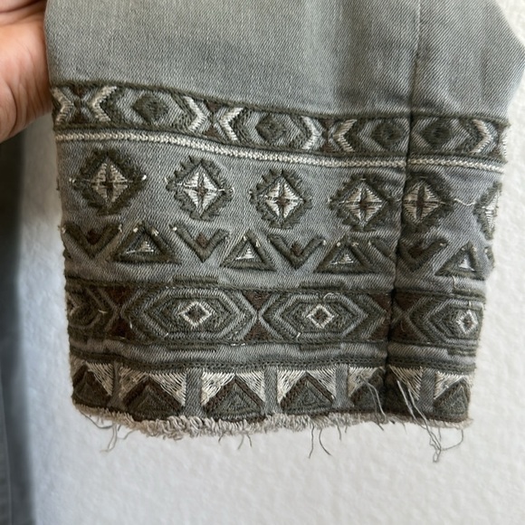 Driftwood Green Embroidered Jackie Jeans - Picture 5 of 7